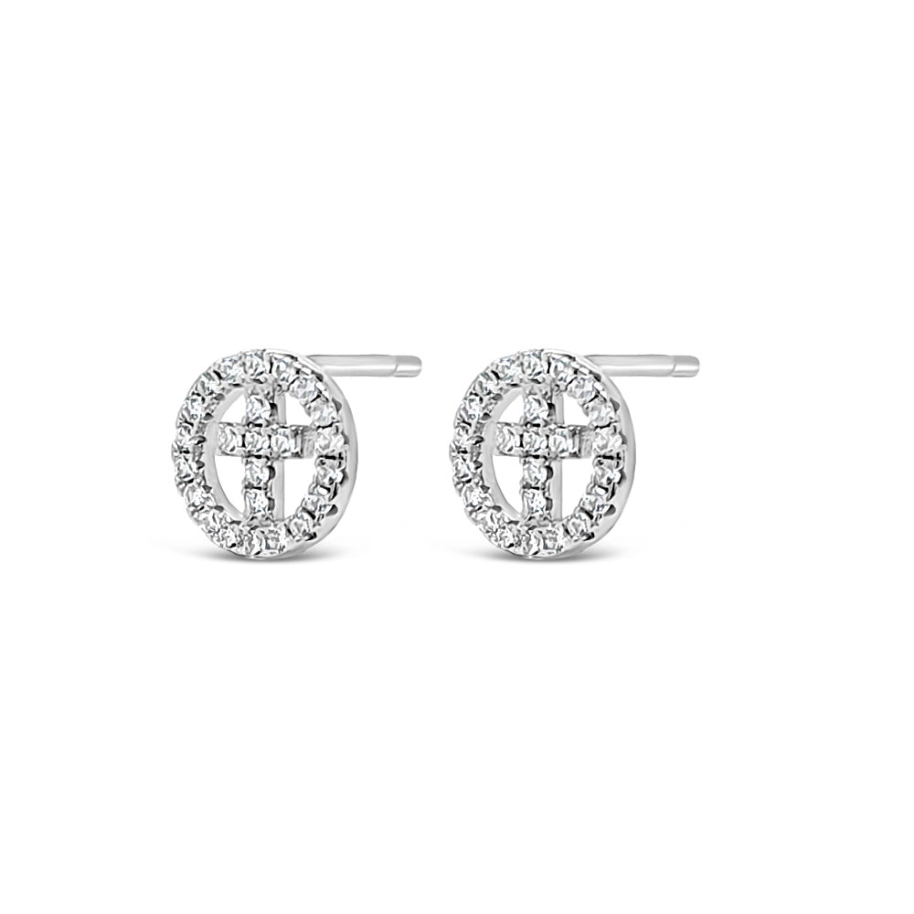 Shop Children Sterling Silver Cross Earrings Set